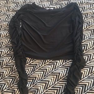 Long sleeve crop top with a crop top tank top